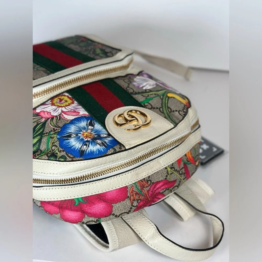Authentic Gucci Ophidia Blooms GG Backpack